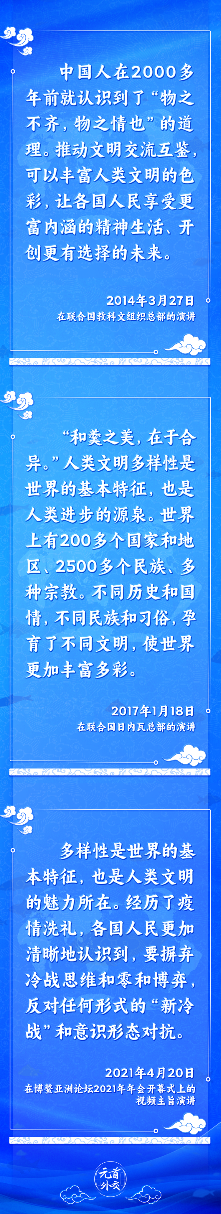 元首外交丨推動文明交流互鑒，習主席提出這些“中國主張”