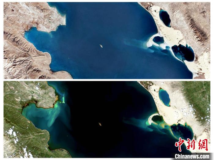 衛星鳥瞰“生態大省”青海：沙化治理明顯，青海湖如藍寶石