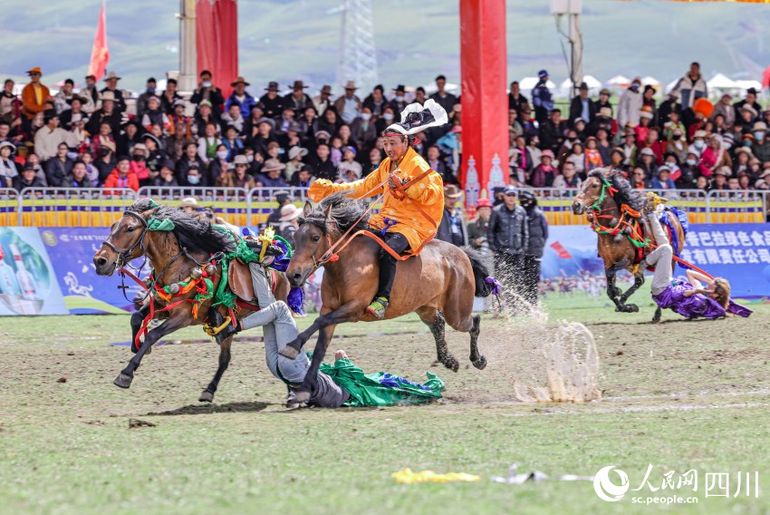 馬術(shù)表演現(xiàn)場。洛絨尼瑪攝